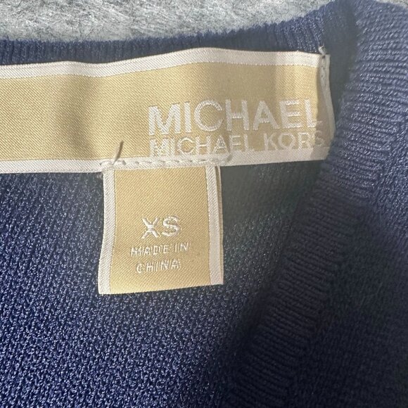 Michael Michael Kors Womens XS Navy knit Sleeveless Dress - Picture 5 of 7